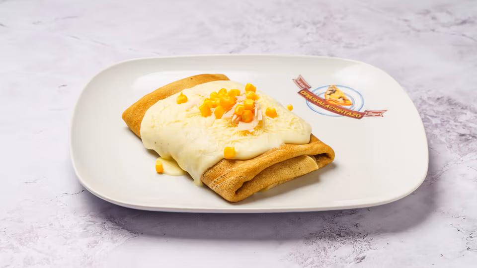 Sonkás Kukoricás Óriáspalacsinta Sajtmártással