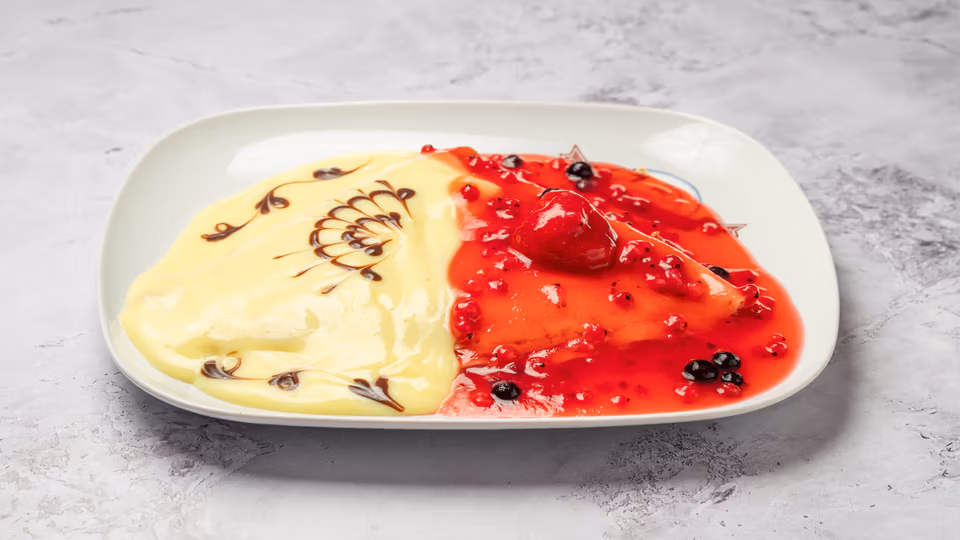 Túrós Erdei gyümölcsös Vaníliás Óriáspalacsinta