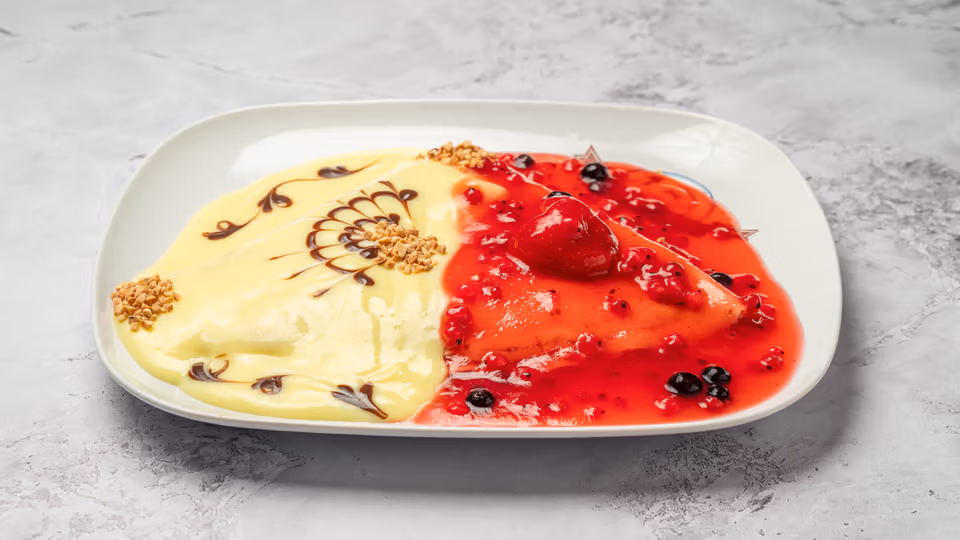 Túrós Nutellás Erdeigyümölcsös Vaníliás Óriáspalacsinta